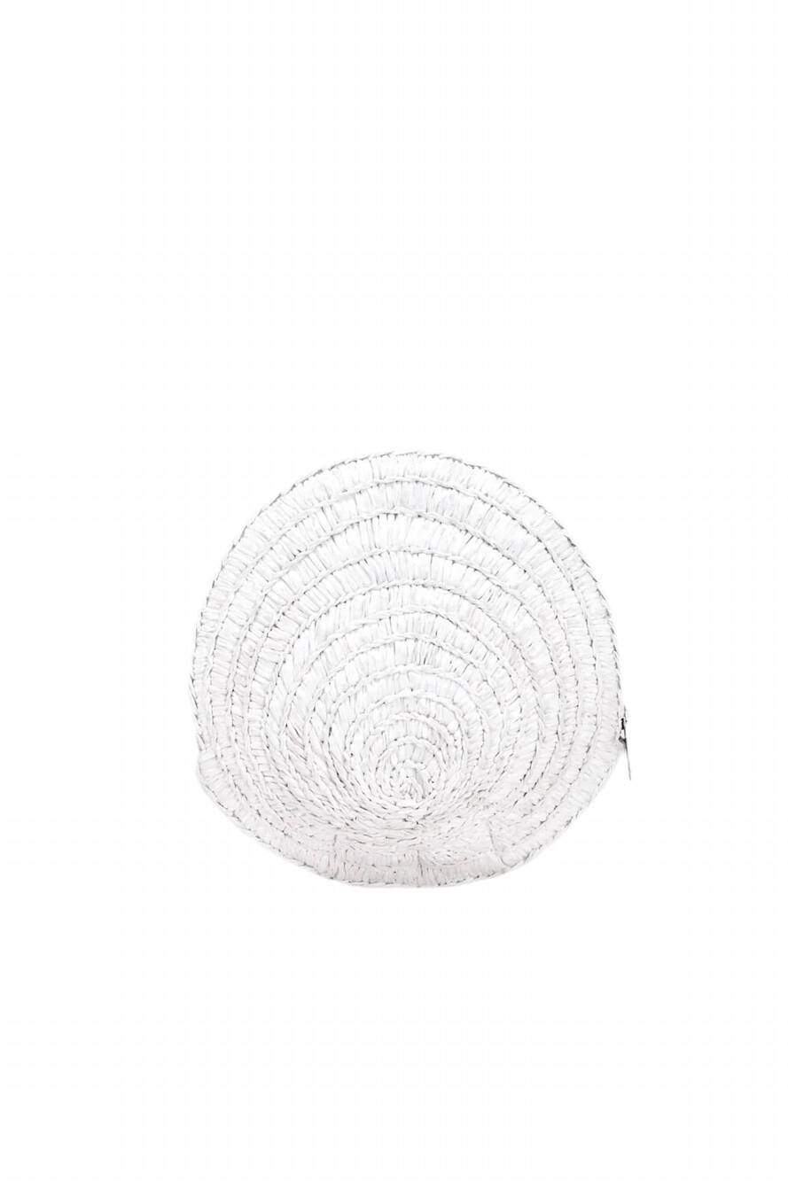 NEW SIMON MILLER oyster clutch bag in macadamia